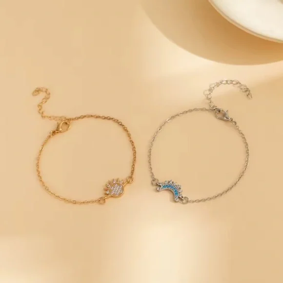 New Sun Moon Couple Necklace Stainless Steel Magnetic - Picture 3 of 8